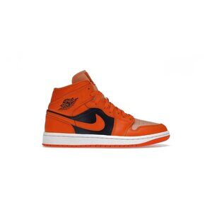 Women's Jordan 1 Mid SE Rush Orange Crimson Bliss Size 7- DM3381-600